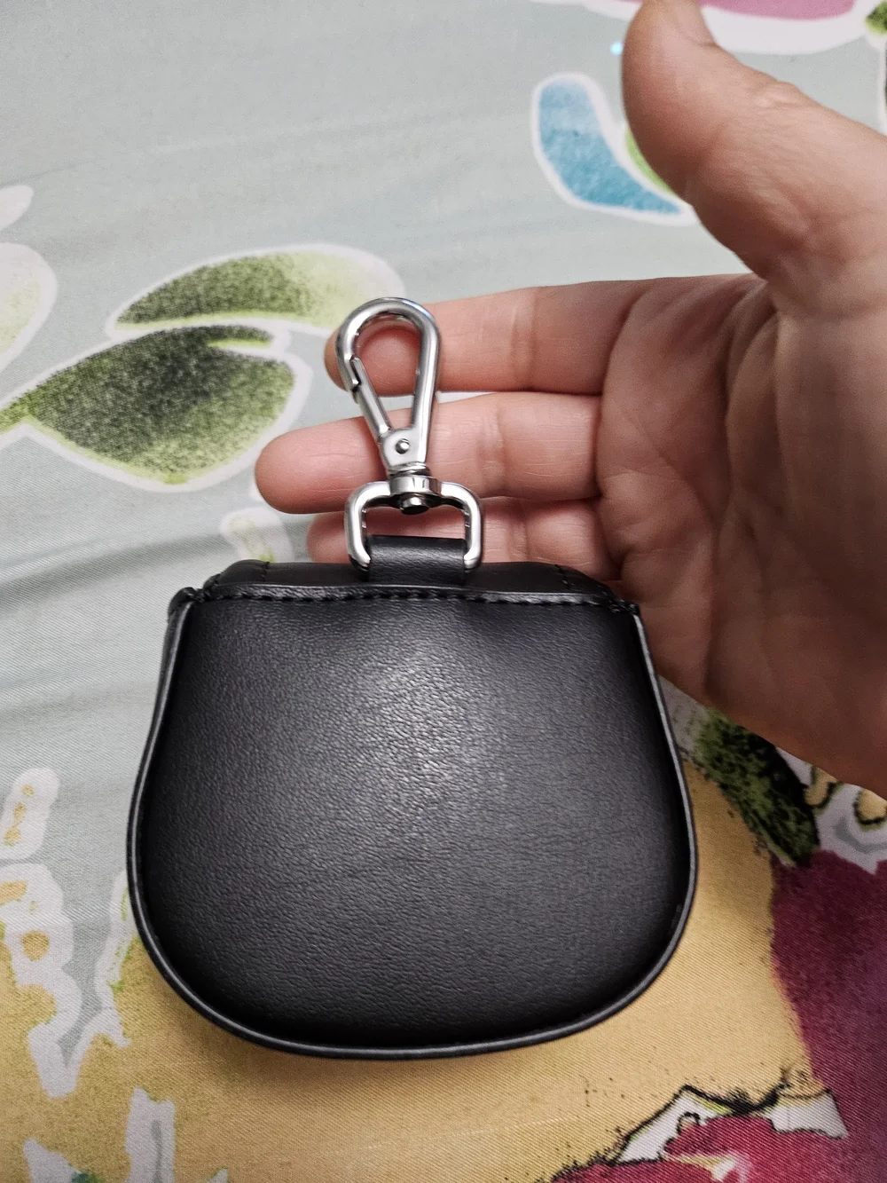 lululemon athletica Black Leatherette Key & Card Pouch with Clip